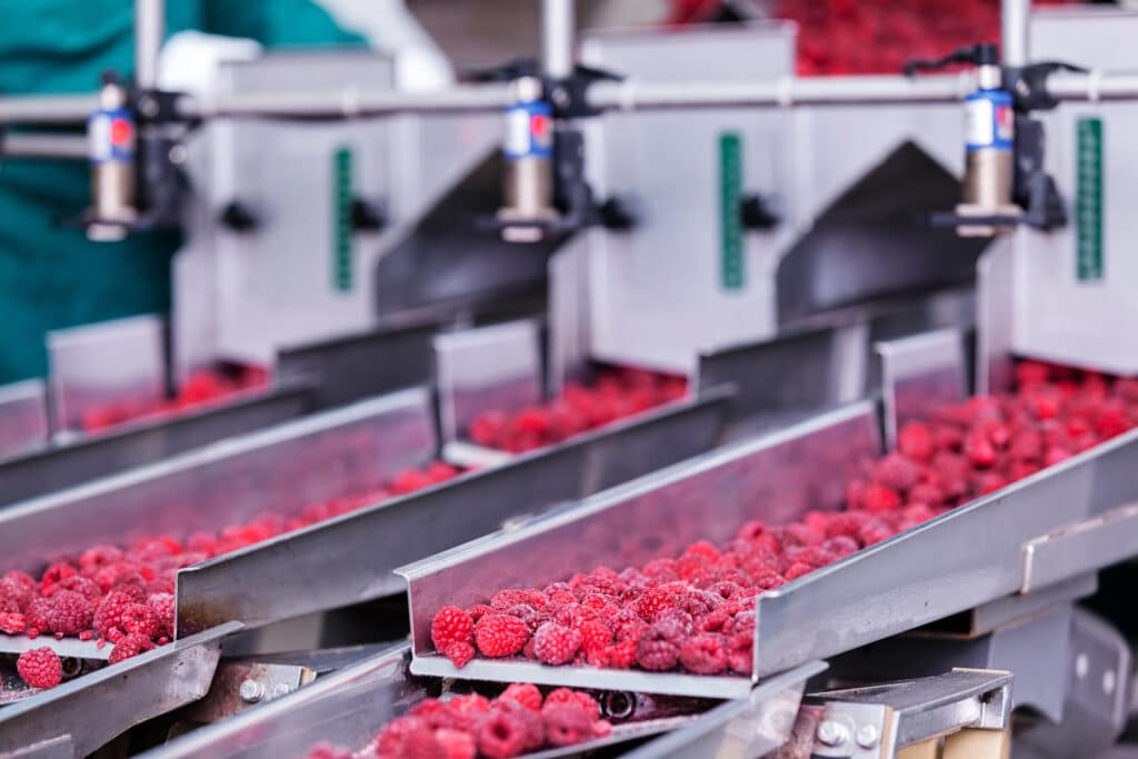 nitrogen or carbon dioxide used to freeze food